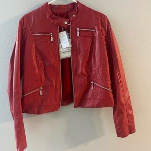 Faux leather jacket